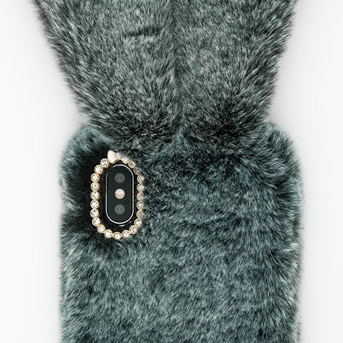 Bunny Fur Grey Case Iphone 10/X/XS - icolorcase.com
