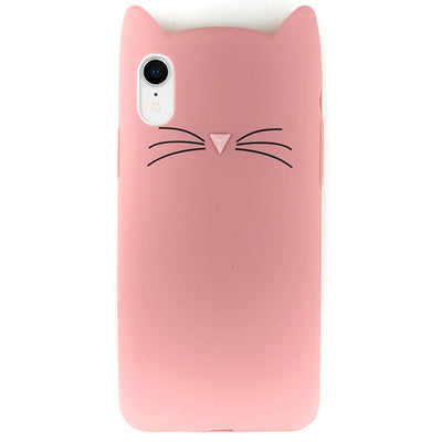 Silicone Skin Cat Pink IPhone XR - icolorcase.com