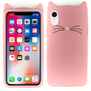 Silicone Skin Cat Pink IPhone XR - icolorcase.com