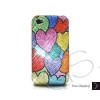 Multi Hearts Swarovski Crystal Bling iPhone Cases 