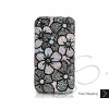 Blossom Swarovski Crystal Bling iPhone Cases - Black