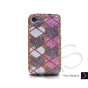 Grid Hearts Swarovski Crystal Bling iPhone Cases 