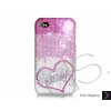 Loving Heart Personalized Swarovski Crystal Bling iPhone Cases 