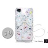 Meso-Ribbon 3D Swarovski Crystal Bling iPhone Cases - White