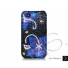 Symmetry Swarovski Crystal Bling iPhone Cases - Black Blue 