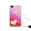 Gradation Heart Swarovski Crystal Bling iPhone Cases 