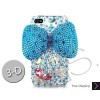 Ultra Bow 3D Swarovski Crystal Bling iPhone Cases  - Blue