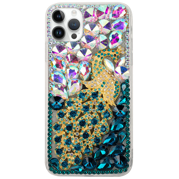 Handmade Peacock Bling Case IPhone 15 Pro