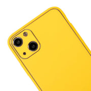 Leather Style Yellow Gold Case IPhone 15