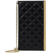 Quilted Crossbody Wallet Purse Black for Iphone 14 Pro Max