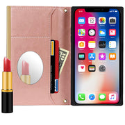 Quilted Crossbody Wallet Purse Rose Gold for Iphone 12 Pro Max