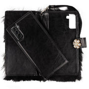 Fur Black Wallet Detachable Samsung S23 Plus