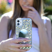 Handmade Bling Mirror Silver Case IPhone 15 Pro