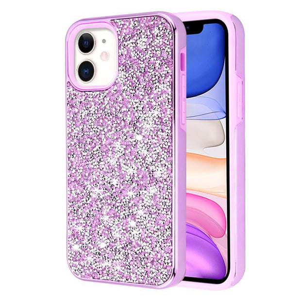 Hybrid Bling Purple Case Iphone 11 - icolorcase.com