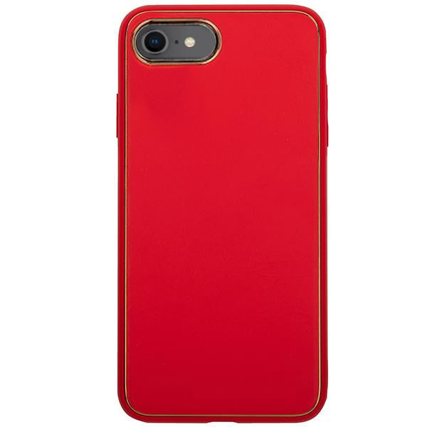 Leather Style Red Gold Case Iphone 7/8 SE 2020