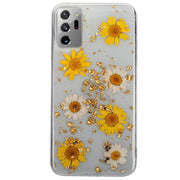 Real Flowers Yellow Daises Flake Case Note 20 Ultra