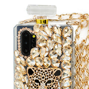Handmade Gold Cheetah Bling Bottle Samsung Note 10 Plus