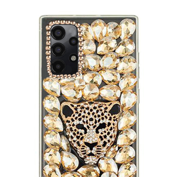 Handmade Cheetah Gold Bling Case Samsung A13 5G