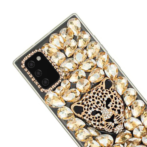Handmade Cheetah Gold Bling Case Samsung A0S2