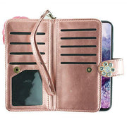 Handmade Pink Flower Bling Wallet S20