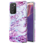 Marble Purple Silver Hybrid Case Samsung Note 20