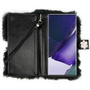Fur Detachable Wallet Black Samsung Note 20 Ultra