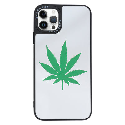 Weed Leaf Mirror Case Iphone 14 Pro