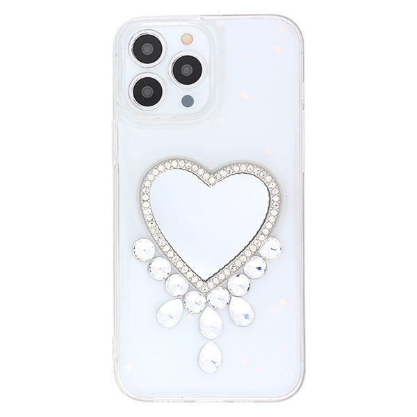 Bling Heart Mirror Clear Case Iphone 12 Pro Max