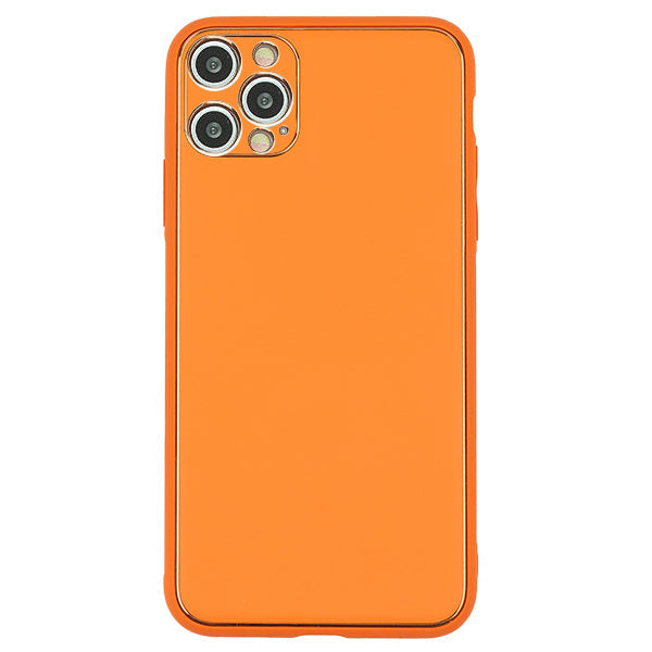 Leather Style Orange Gold Case Iphone 14 Pro