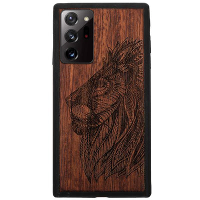 Lion Real Wood Case Samsung Note 20 Ultra
