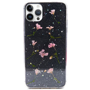 Real Flowers Pink Leaves Case IPhone 14 Pro
