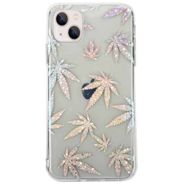 Weed Leaf Silver Case IPhone 14 Plus