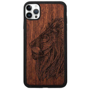 Real Wood Lion Iphone 14 Pro
