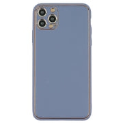 Leather Style Purple Gold Case Iphone 14 Pro