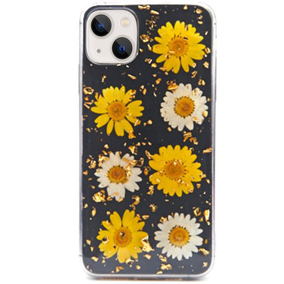 Real Flowers Yellow Flake Case IPhone 13