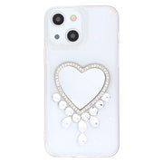 Bling Heart Mirror Clear Case Iphone 14 Plus