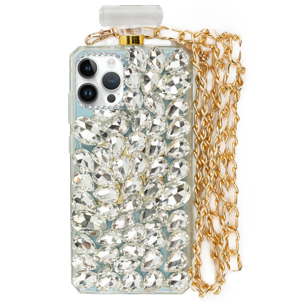 Handmade Bottle Bling Silver Case IPhone 14 Pro Max