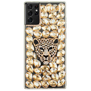 Handmade Cheetah Gold Bling Case Samsung S21 Ultra