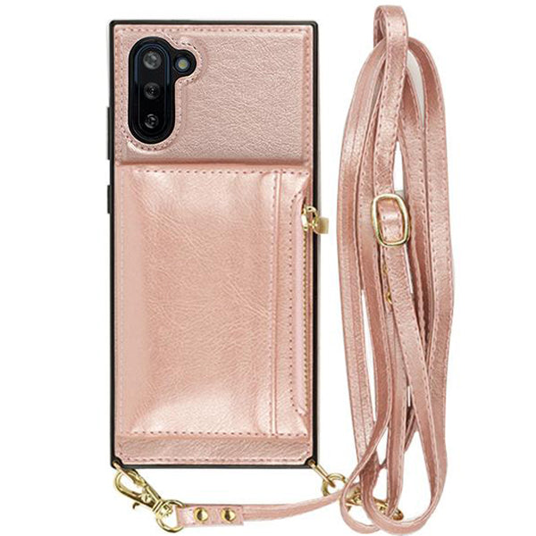 Crossbody Pouch Rose Gold Case Samsung Note 10