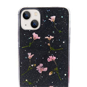 Real Flowers Pink Leaves Case IPhone 14 Plus