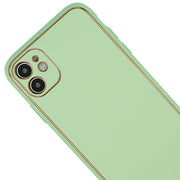 Leather Style Green Gold Case Iphone 12 Mini