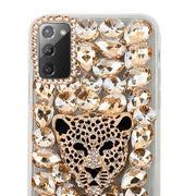 Handmade Cheetah Bling Gold Case Note 20