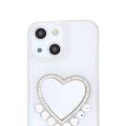 Bling Heart Mirror Clear Case Iphone 14 Plus