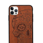 Skull Real Wood Iphone 14 Pro