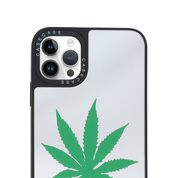 Weed Leaf Mirror Case Iphone 14 Pro