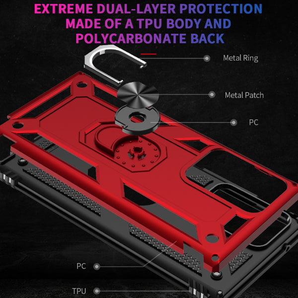 Hybrid Ring Case Red Samsung Note 20 Ultra