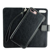 Bling Detachable Black Wallet Case Iphone 7/8 Plus - icolorcase.com