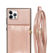 Crossbody Card Holder Rose Gold Case IPhone 14 Pro