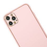 Leather Style Light Pink Gold Case IPhone 14 Pro