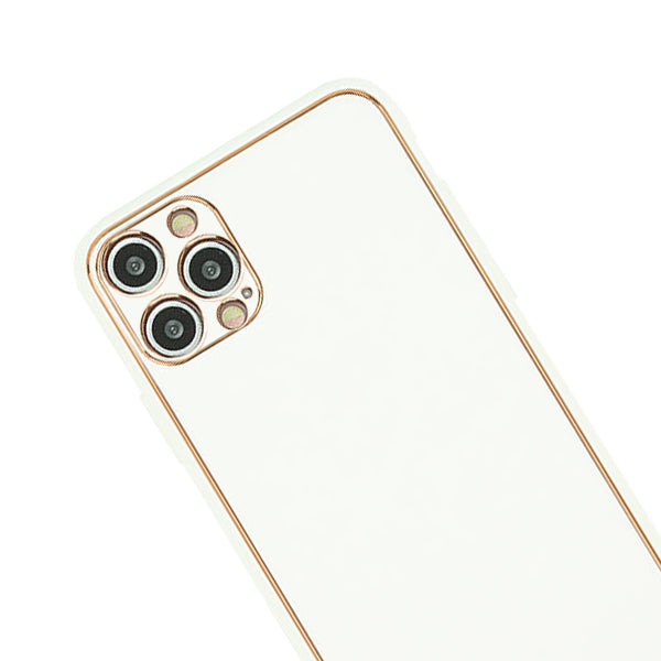 Leather Style White Gold Case Iphone 14 Pro